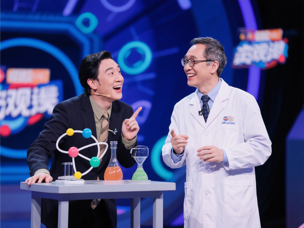 再比如，某综艺节目曾邀请一位科学家和一位
