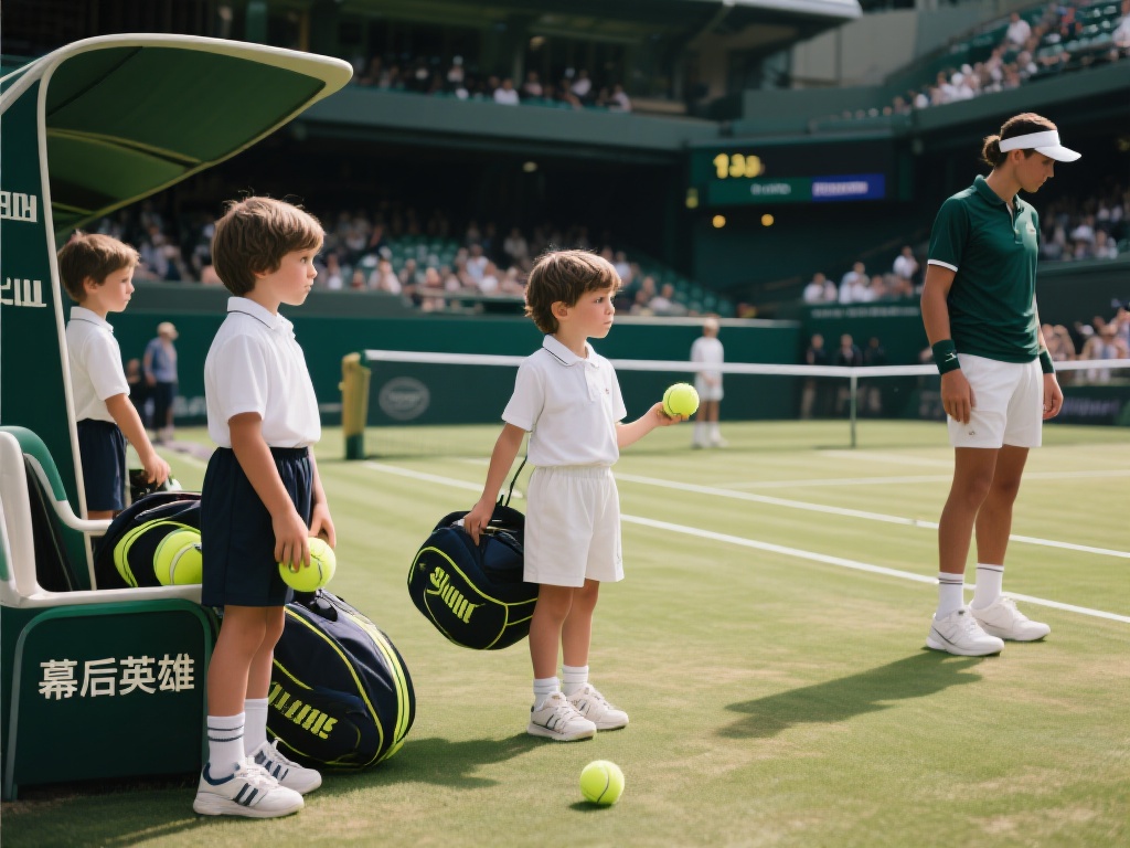 在体育场上，无论是在网球比赛还是足球赛里
